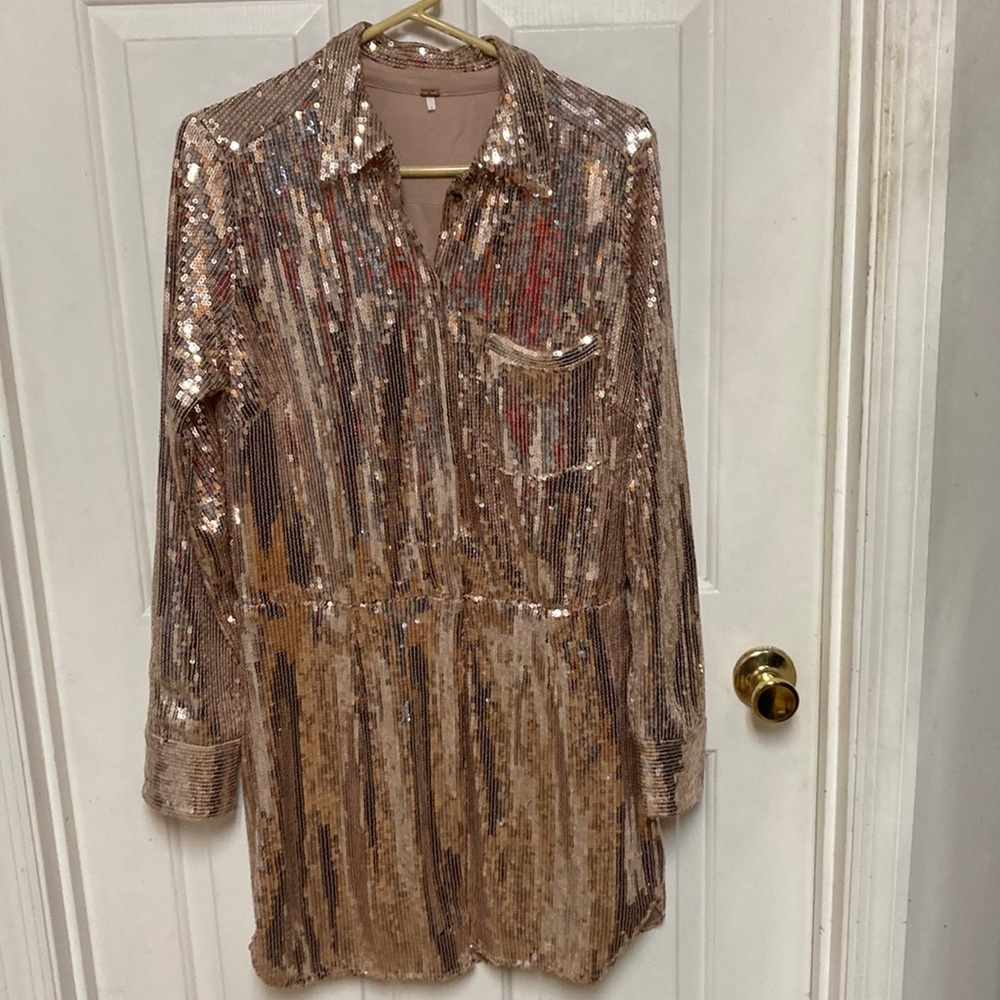 Free People Sophie Sequin Mini dress